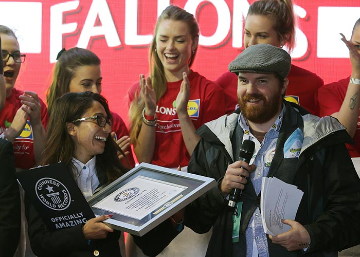guinness world record being awarded